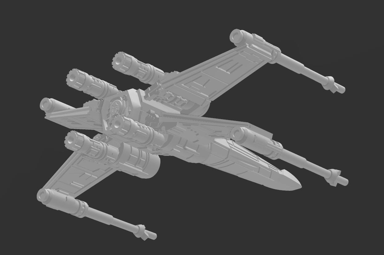 SW T-65 X-wing Fighter (1:270) by Mel Miniatures - Etsy