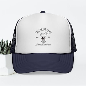 Bachelorette Party Trucker Caps, Personalized Team Bride Hat, Bride Squad Cap, Bridal Cap, Wedding Hat, Bride To Be, Bride Tribe Cap,