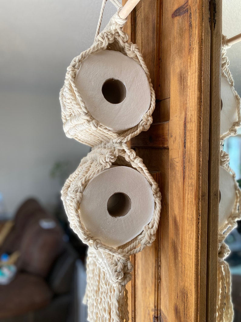 Custom Macrame Toilet Paper Holder Etsy