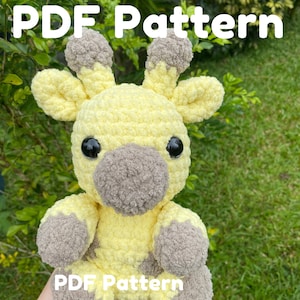 Virkat giraffmönster. Giraffen Gerald.