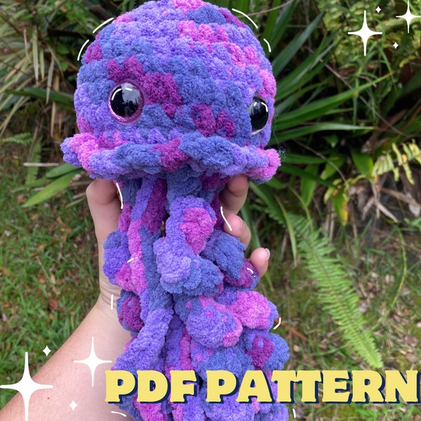 Crochet Jellyfish Pattern/ Crochet pattern/ Amigurumi pattern/ crochet jellyfish.