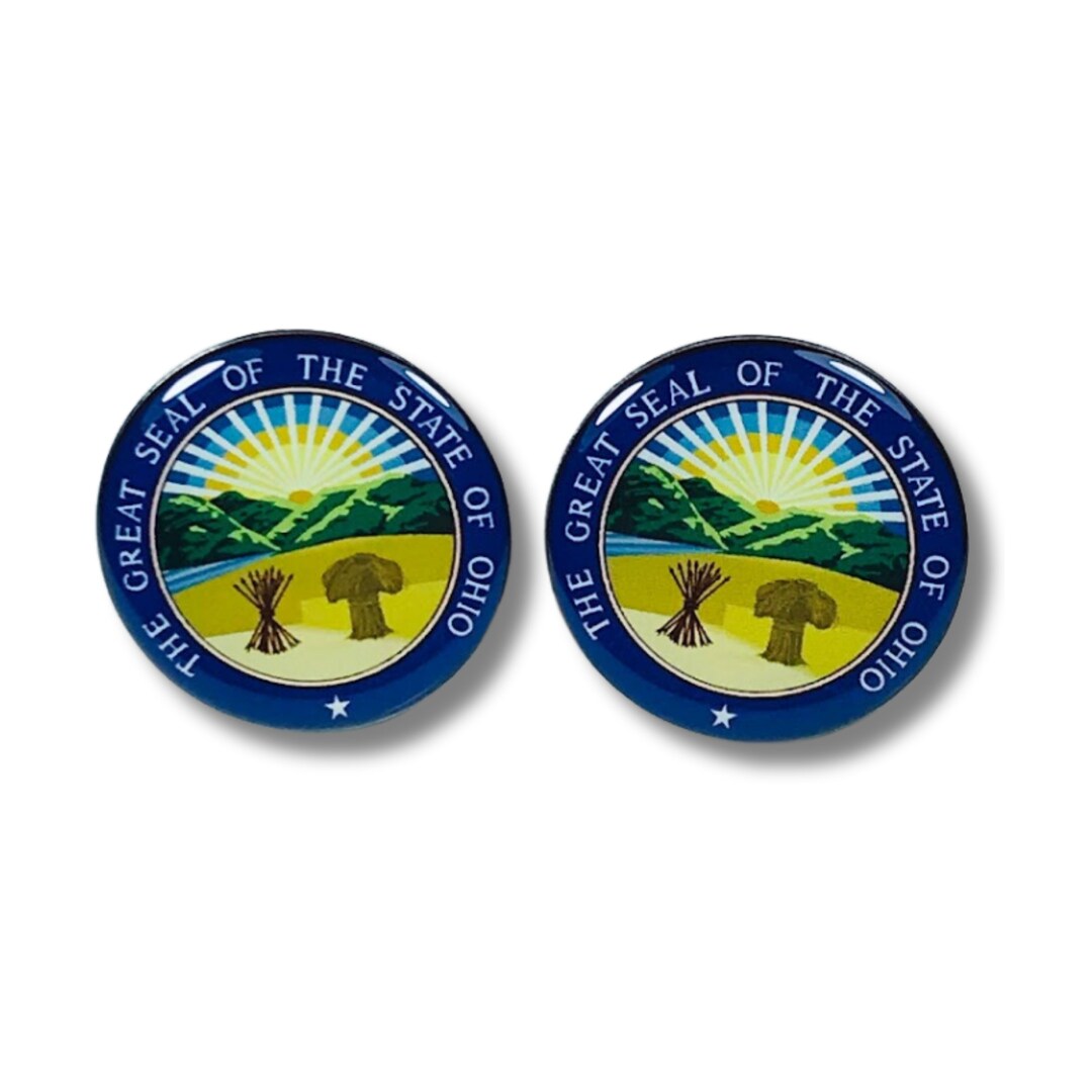 Ohio Seal Cufflinks State Seal Cufflinks Worldwidesouvenirs Etsy