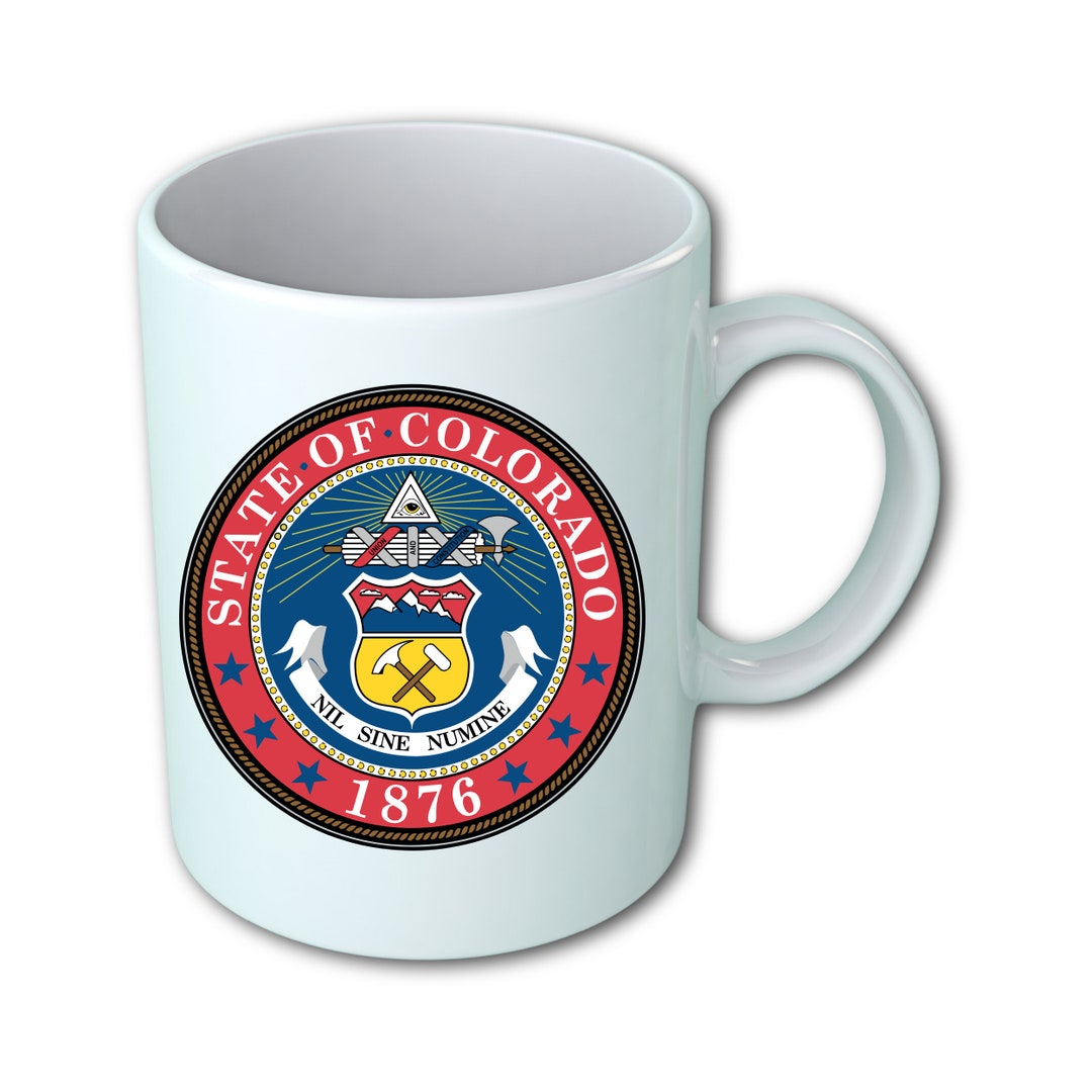 Colorado Seal Mug, Ceramic Mug, Wordwidesouvenirs Seal Mug, USA Mugs