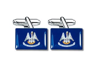 Cufflinks - State Flag Louisiana - USA
