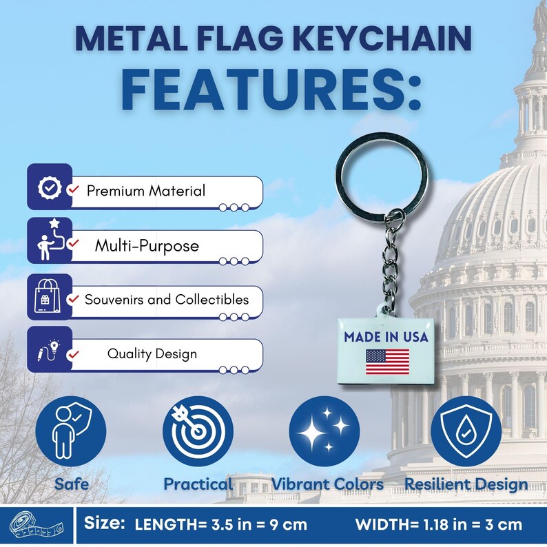 Metal Sc Keychain Metal Keychain - State Flag South Carolina - USA - Etsy