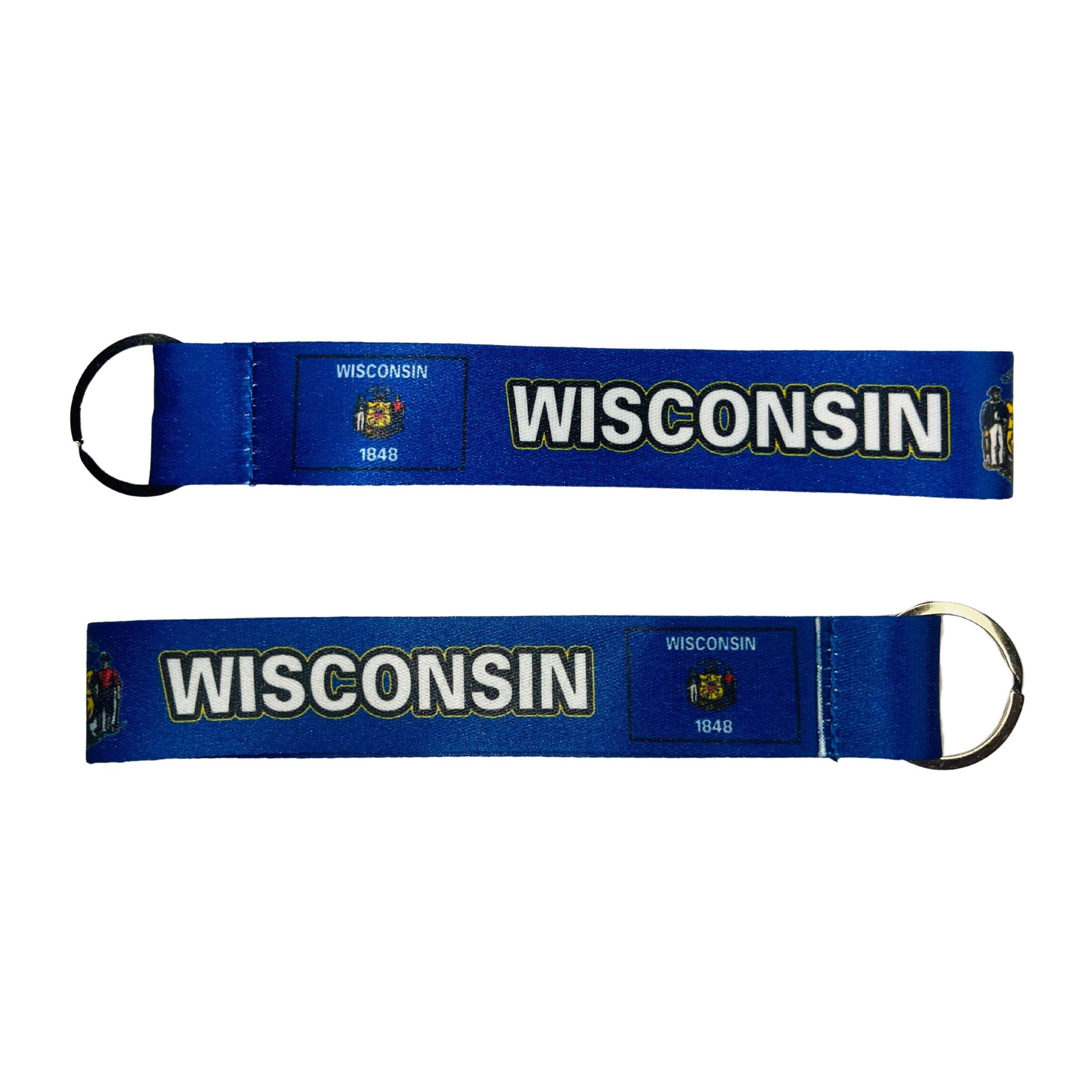 Wristlet Keychain - State Flag Wisconsin - USA - K103 - Etsy