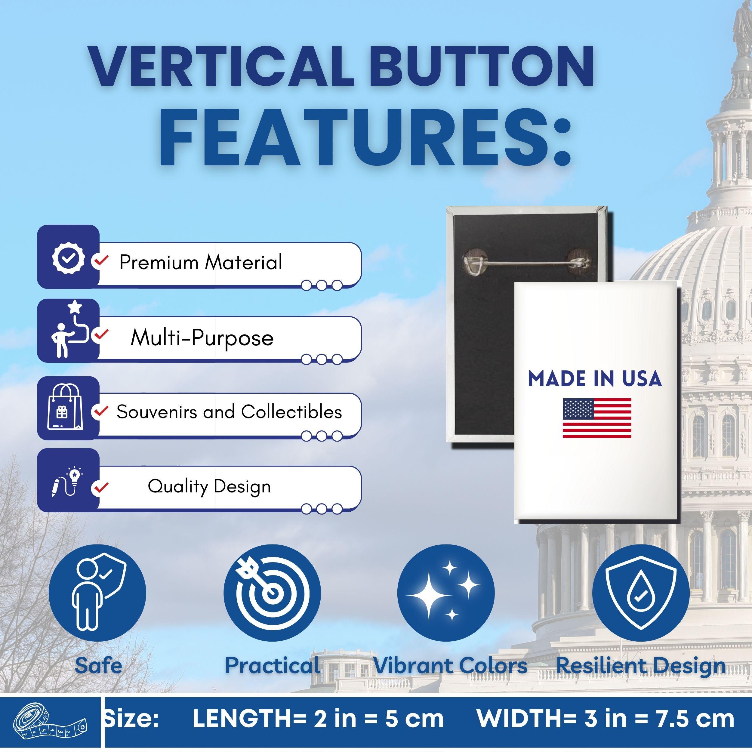 Vertical Button - State Flag California - USA - Etsy
