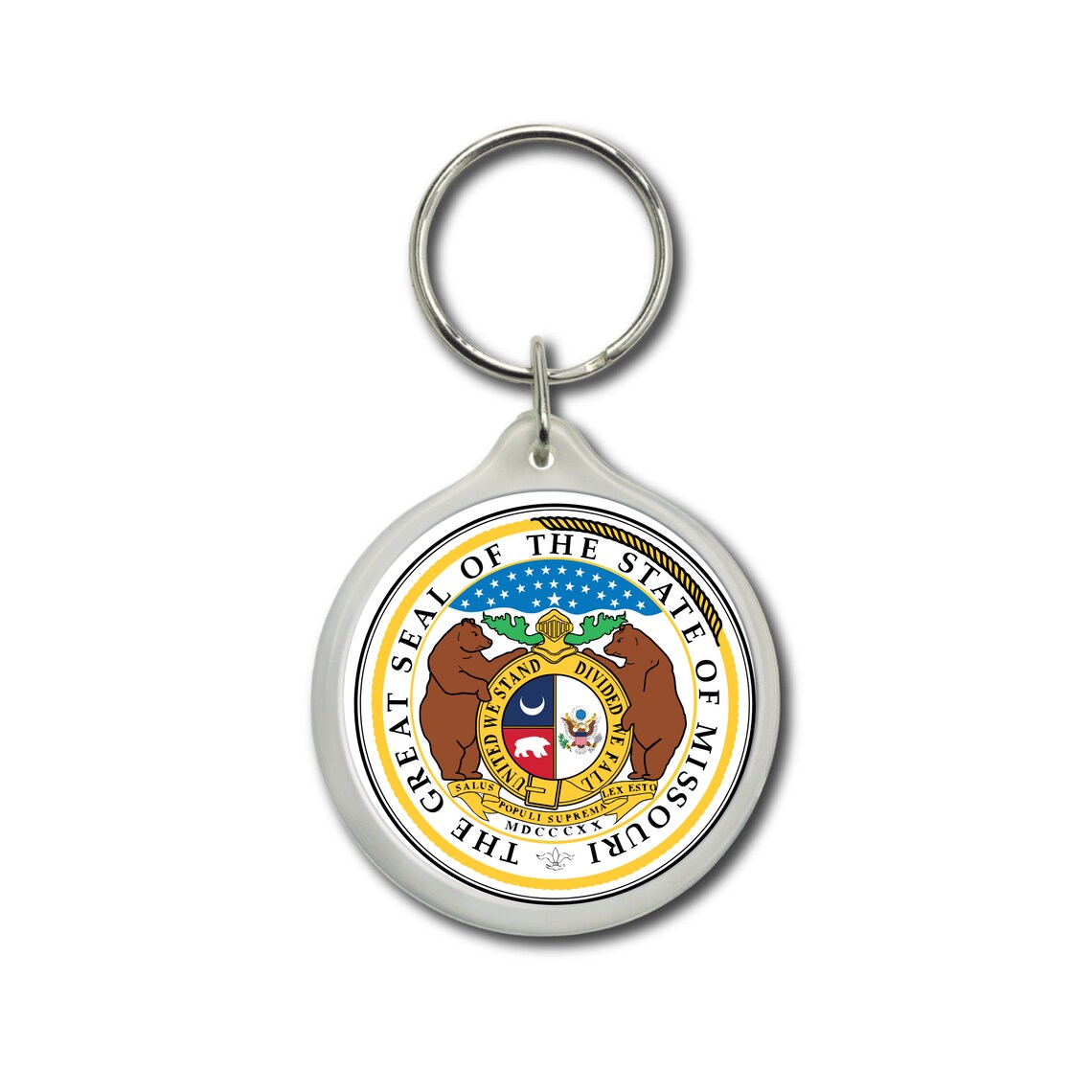 Missouri Keychain, State Seal, Missouri Seal, Seal Emblem Keychain