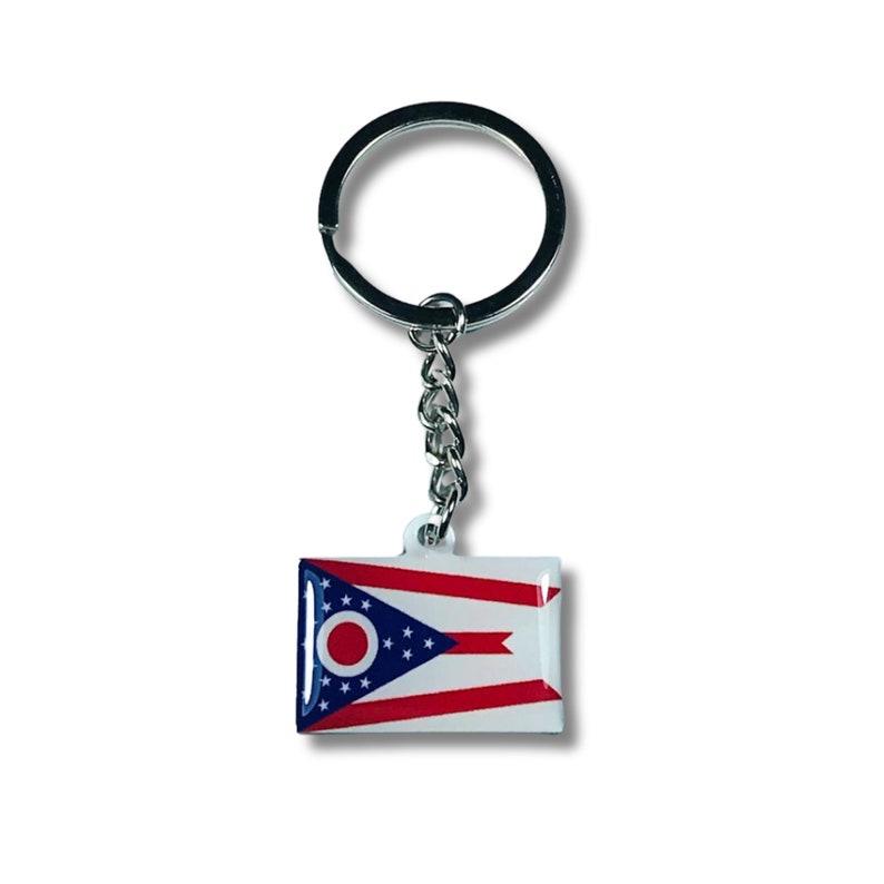 Ohio State Flag Keychain Etsy