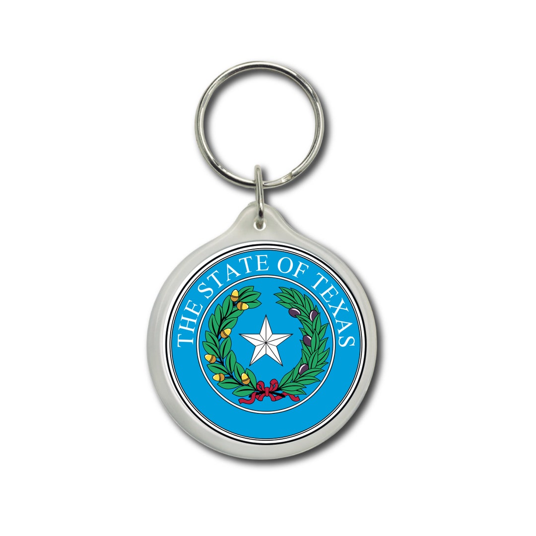 Texas Keychain, State Seal, Texas Seal, Seal Emblem Keychain, Texas