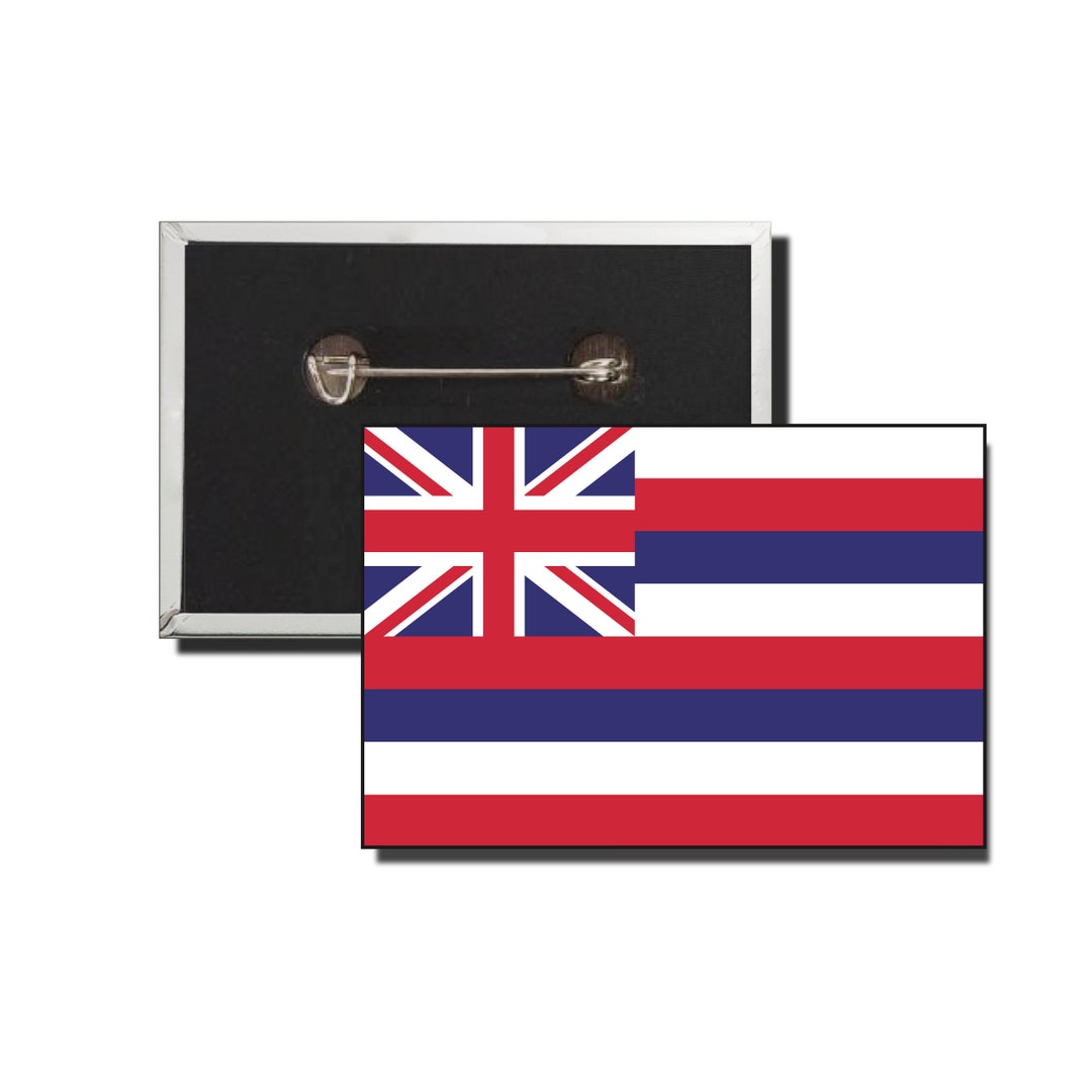 Hawaii Button Flag Button Worldwidesouvenirs USA Button Etsy
