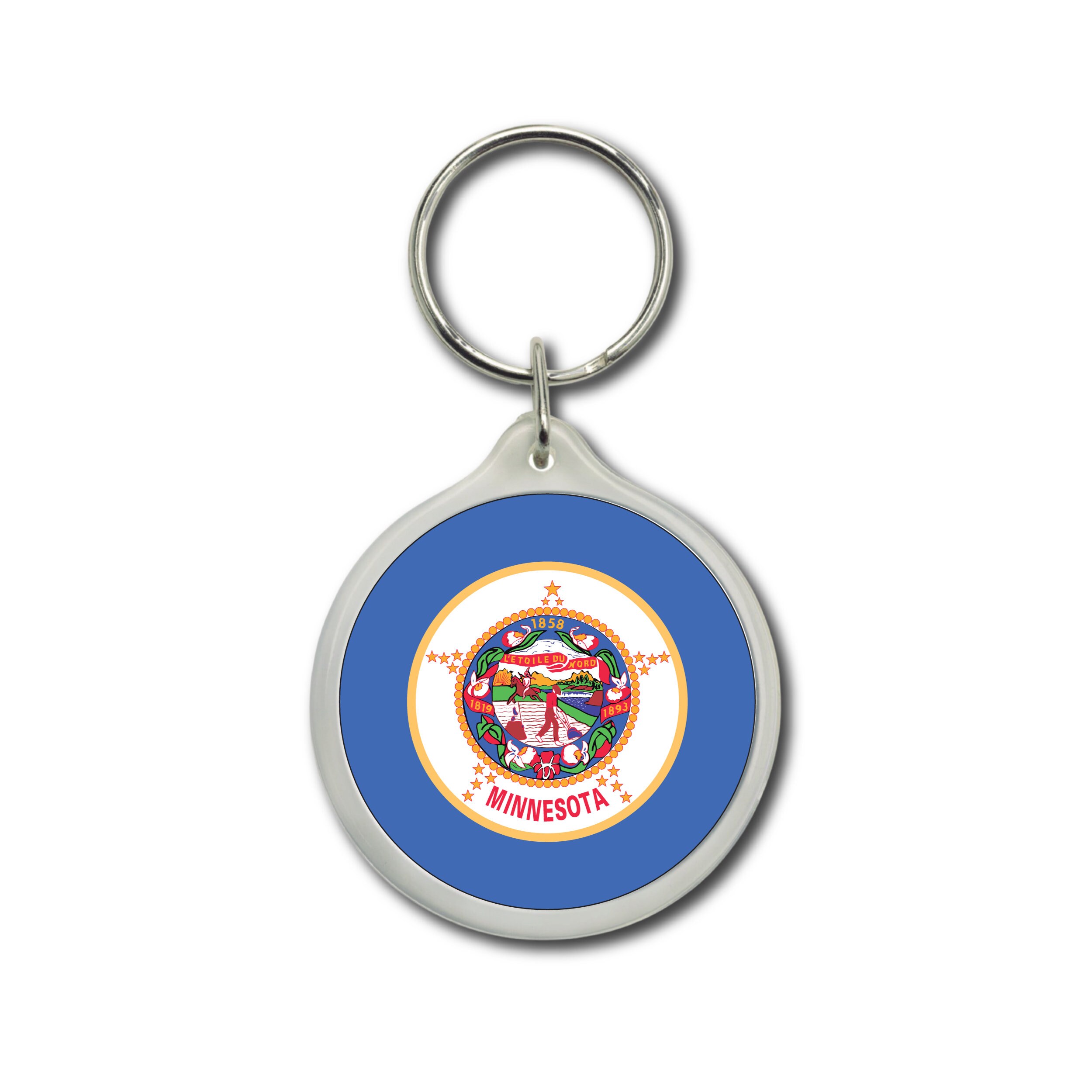 Minnesota Keychain State Flag Minnesota Flag Flag Emblem Etsy