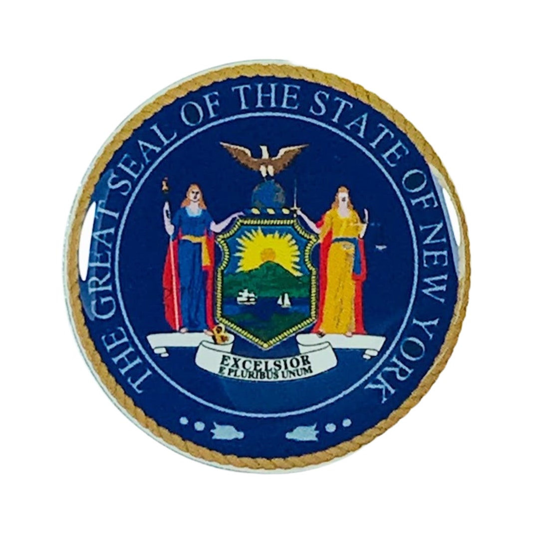 New York Pin, State Seal, Worldwide Souvenirs, Patriotic Americans and