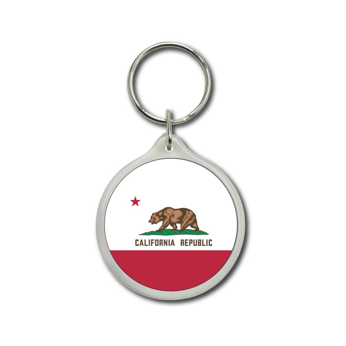 California Keychain, State Flag, California Flag, Flag Emblem Keychain