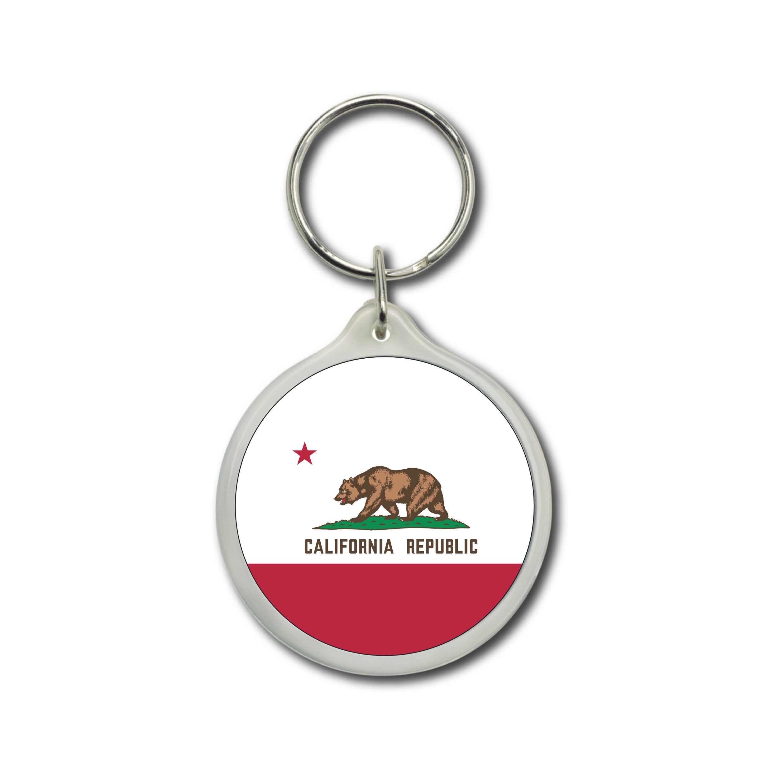 California Keychain, State Flag, California Flag, Flag Emblem Keychain, California Souvenir