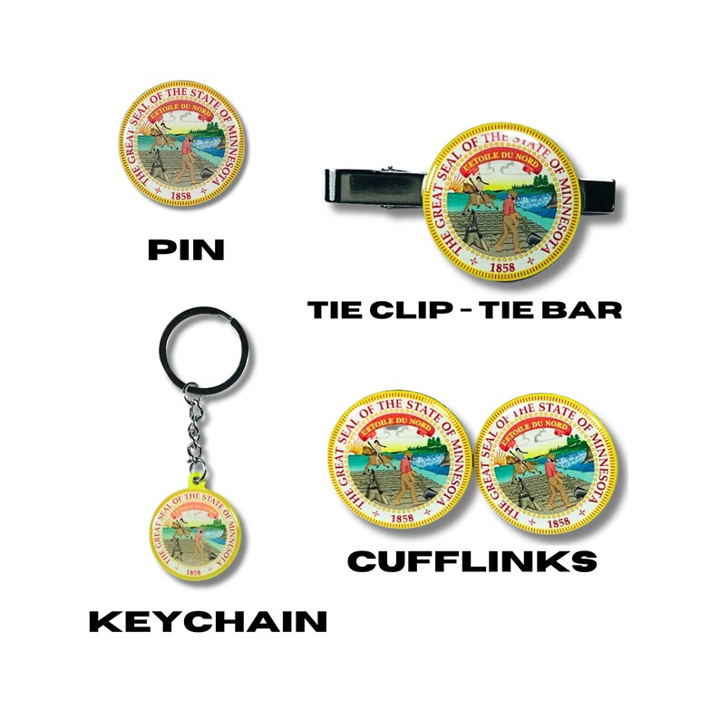 Minnesota Seal, Enamel Pin, Seal Keychain, Adorable Collections State