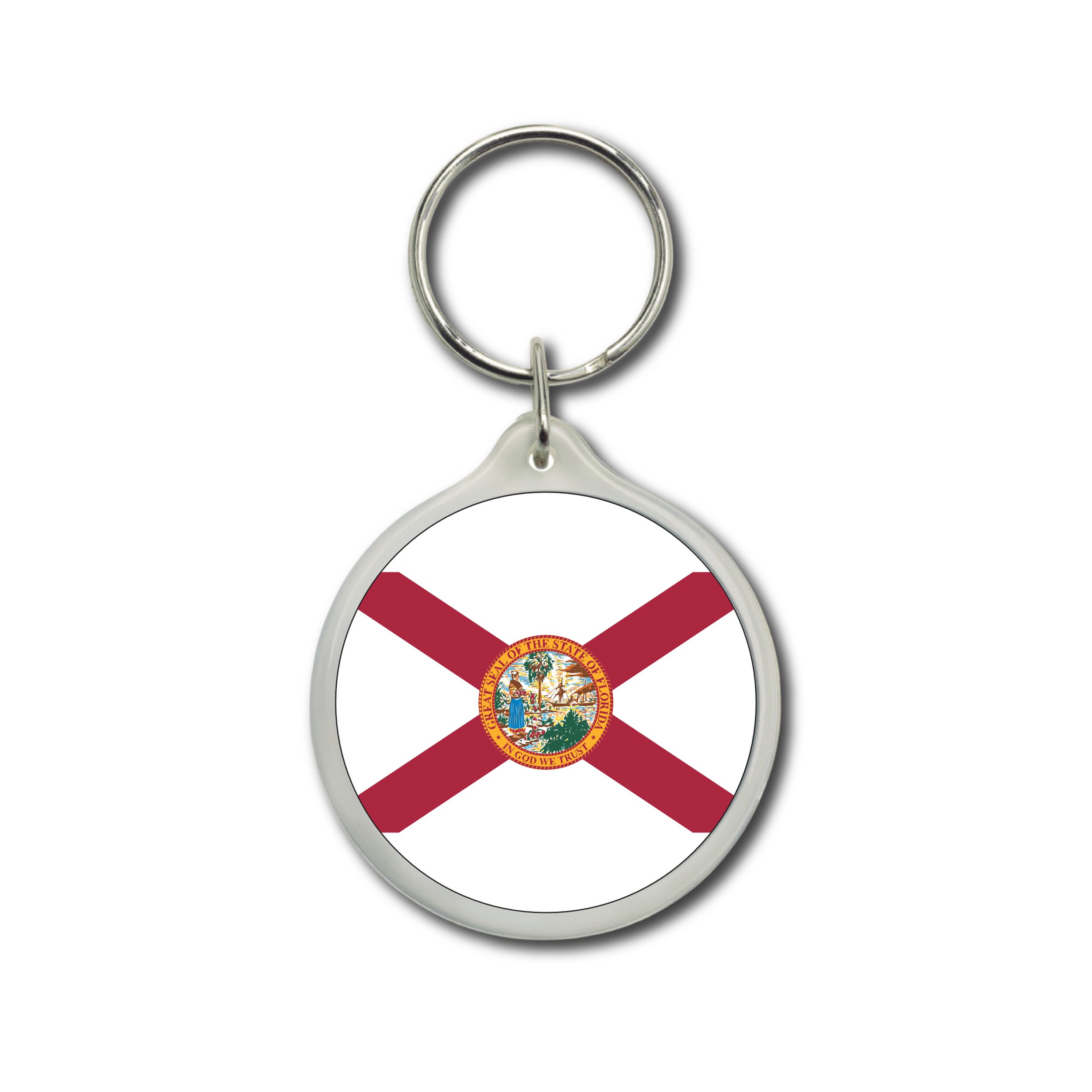 Florida Keychain, State Flag, Florida Flag, Flag Emblem Keychain
