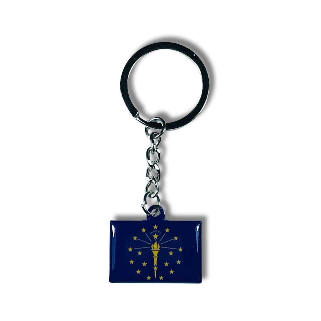 Metal Keychain - State Flag Indiana - USA - Etsy