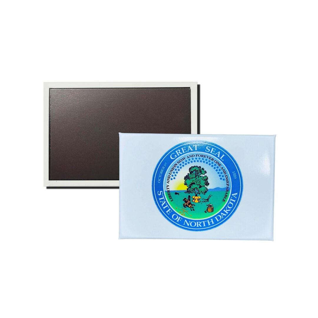 Horizontal Magnet - State Seal North Dakota - USA - Etsy
