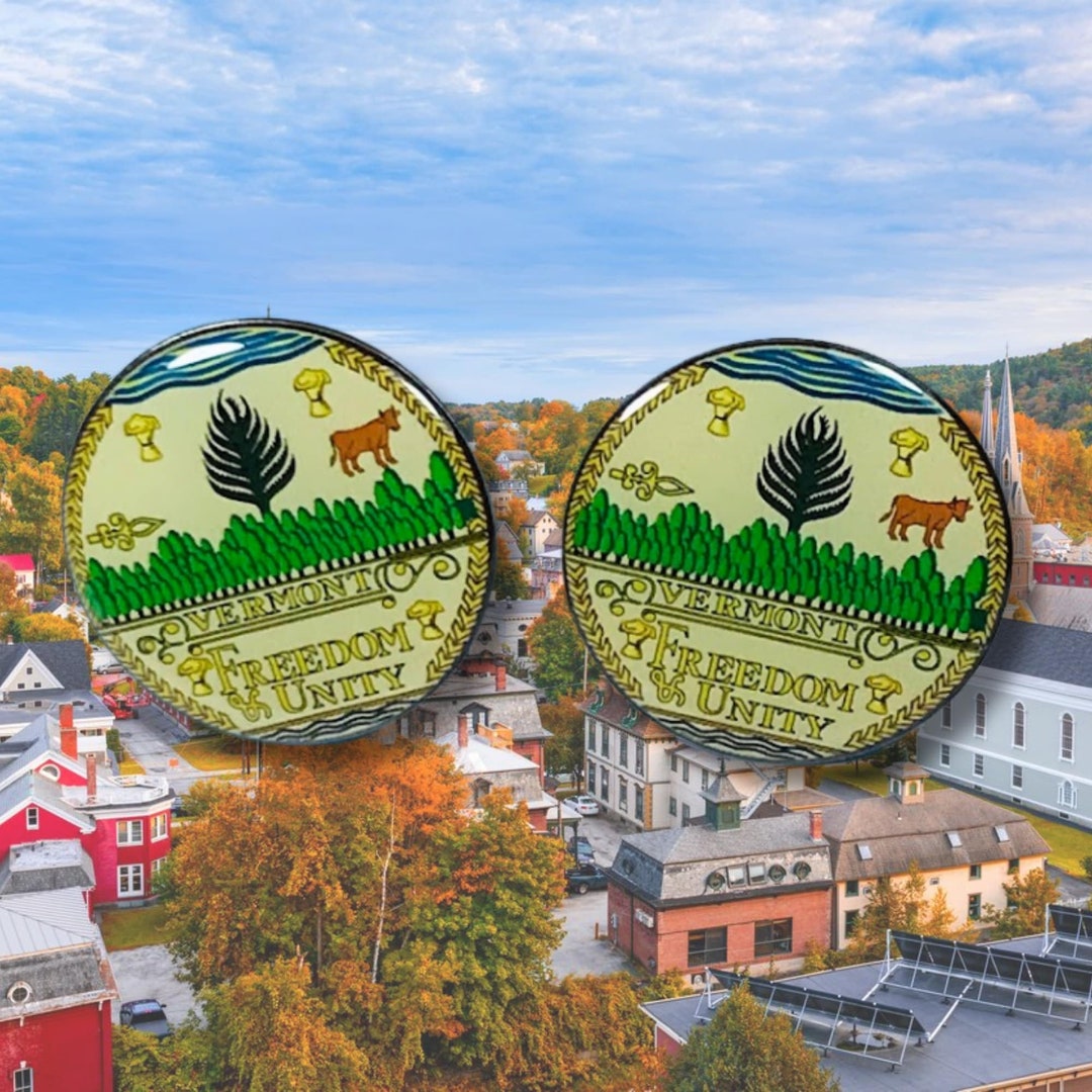 Vermont State Seal Cufflinks USA Collectible Cufflinks Etsy