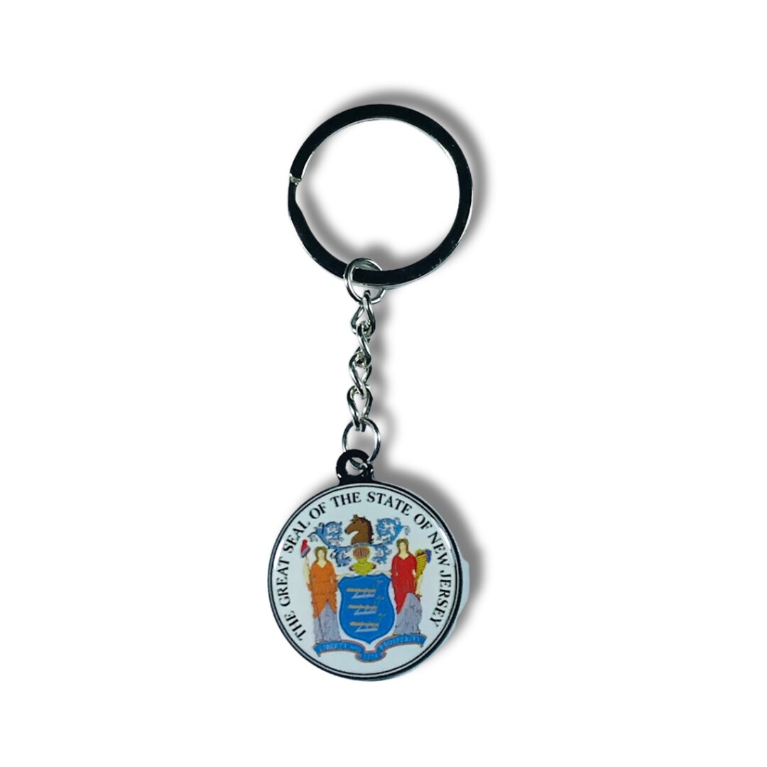 New Jersey Seal, State Seal, New Jersey Keychain, Seal Emblem Keychain