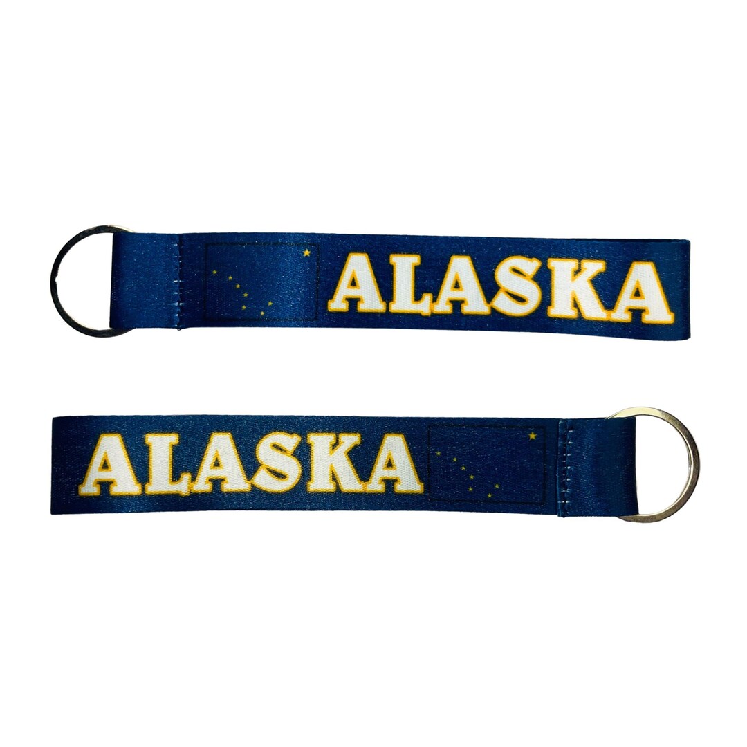 Wristlet Keychain - State Flag Alaska - USA - K060 - Etsy