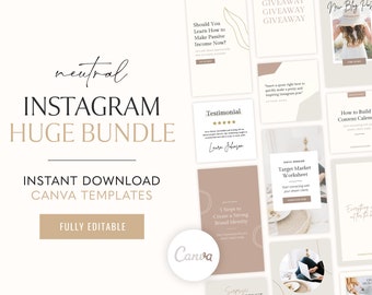 Minimalist Instagram Templates | Social Media Bundle | Canva Quotes | Instagram Feed | Editable Instagram Content | Canva Designs