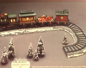 Ceramic painting tech sheet Scioto molds Easter train