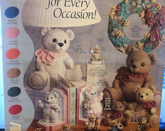 Gare teddy bear ceramic painting tech sheet