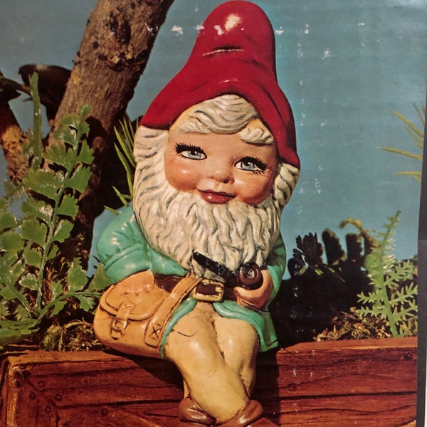 Alberta's Flower Pot Sitting Gnome ceramic painting tech sheet