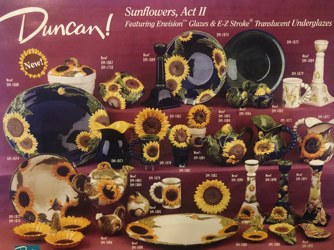 Duncan Ceramics Sunflowers Tech Sheet Etsy