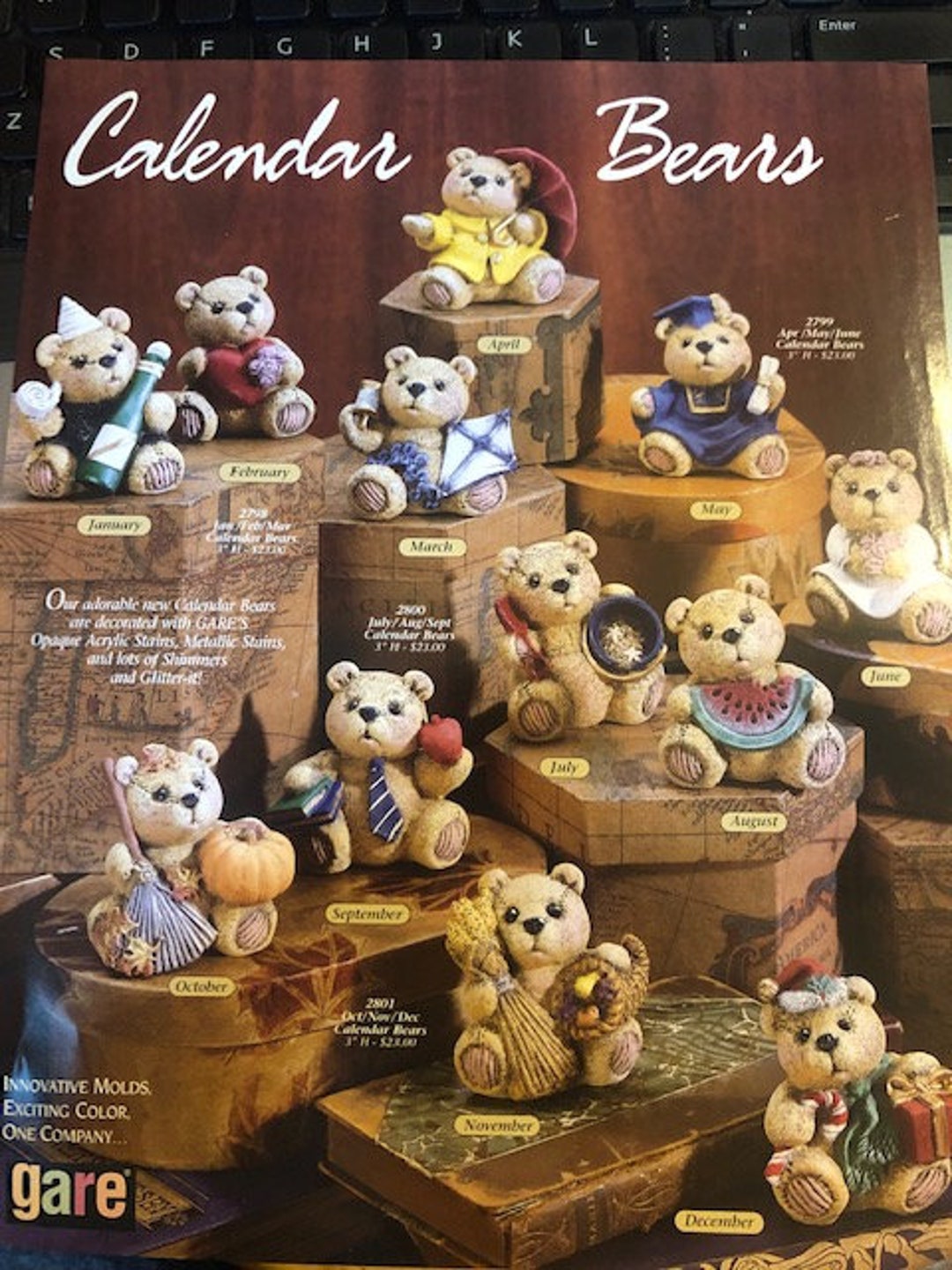 Ceramic Painting Tech Sheet for Gare Molds Calendar Bears Etsy