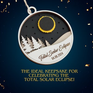 Total Solar Eclipse Ornament Eclipse 2024 Ornament Solar Eclipse Ornament