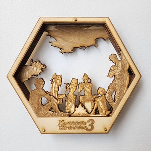 Xenoblade Chronicles 3 - Campfire Rest | 3D Wooden Artwork PlaqueArts | Custom gift for gamers