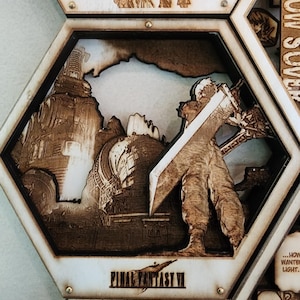 FF7 | 3D Wooden Artwork PlaqueArts | Unforgettable Gifts