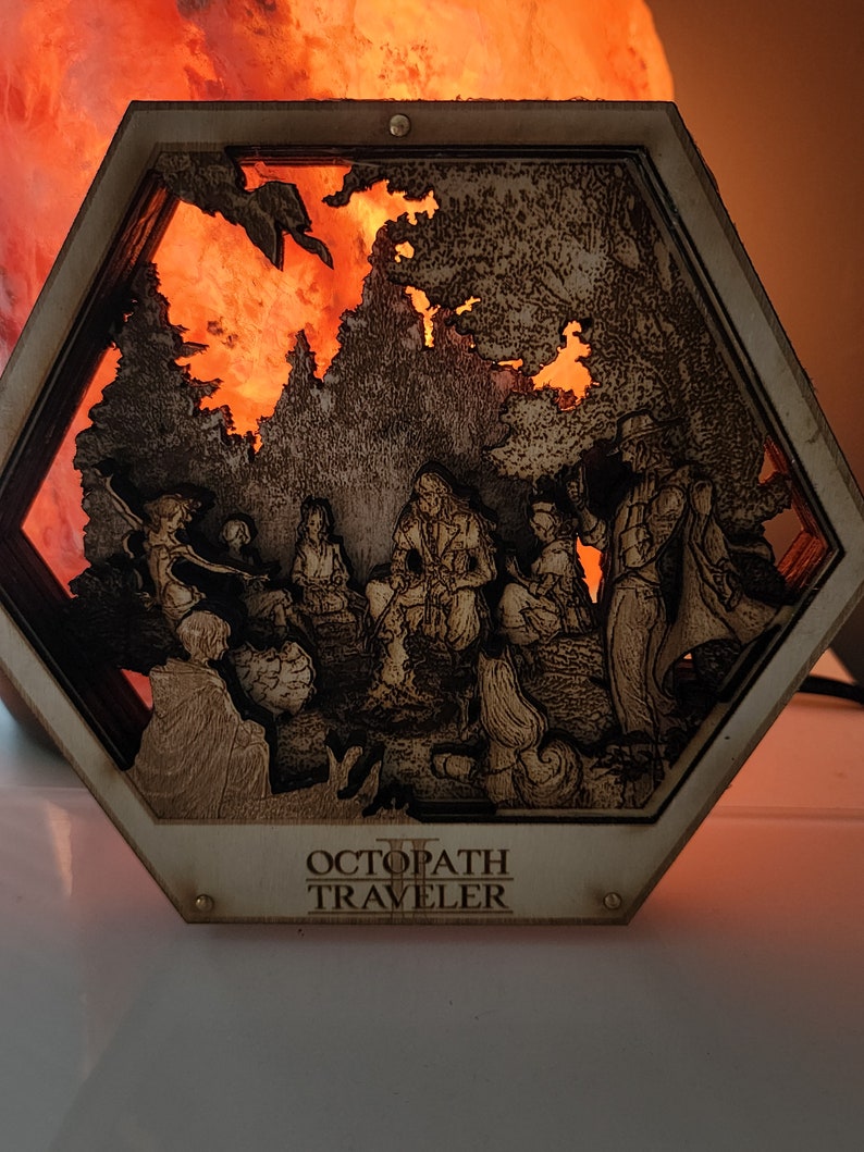 Octopath Traveller 2 3D Wooden Artwork PlaqueArts Unforgettable gift for gamers image 5