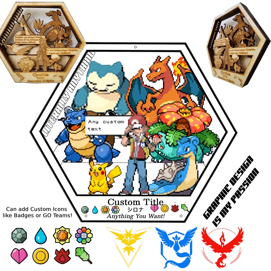 CUSTOMIZABLE Pokemon Trainer and Pokemon Go Gifts Pokemon Etsy