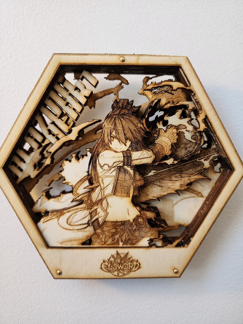 Elsword PREVIOUSLY DONE Commission 3D Wooden Artwork PlaqueArts Unforgettable gift for gamers image 1