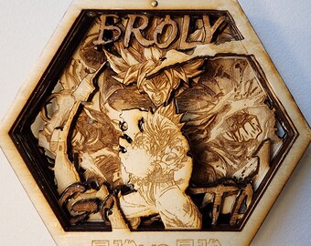 Gogeta vs Broly | Dragon Ball Super Mightiest vs Mightiest | 3D Wooden Artwork PlaqueArts | Unforgettable gift for gamers