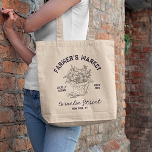 Cornelia Street New York merch bag, reusable tote, folklore, evermore, music lover fan bag, fan merch, Farmers Market tote