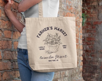 Cornelia Street New York merch bag, reusable tote, folklore, evermore, music lover fan bag, fan merch, Farmers Market tote