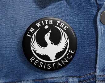With the Resistance MN Rebel Loon Button, Ice Out of MN Protest Pin, Abolish ICE, Justice for Pretti Good, Liberal Leftist Political Gift