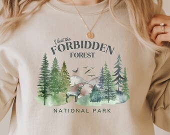 Forbidden Forest Shirt, National Park Shirt, Outdoor Cottagecore Shirt, Bookish Book Lover Gift, Magical Hiking Shirt, Camping Shirt