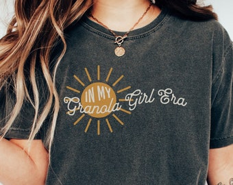 Granola Girl Outfit Sunshine Clothing, In my era Granola Girl Outfit Granola Soul Comfort Colors Shirt, Wild Free Oversized Mountain Shirt