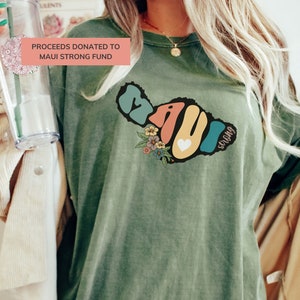 Maui Strong Support Shirt, Lahaina Hawaii Shirt for Coconut Girl, Beach Themed Comfort Colors, Aloha Lahaina