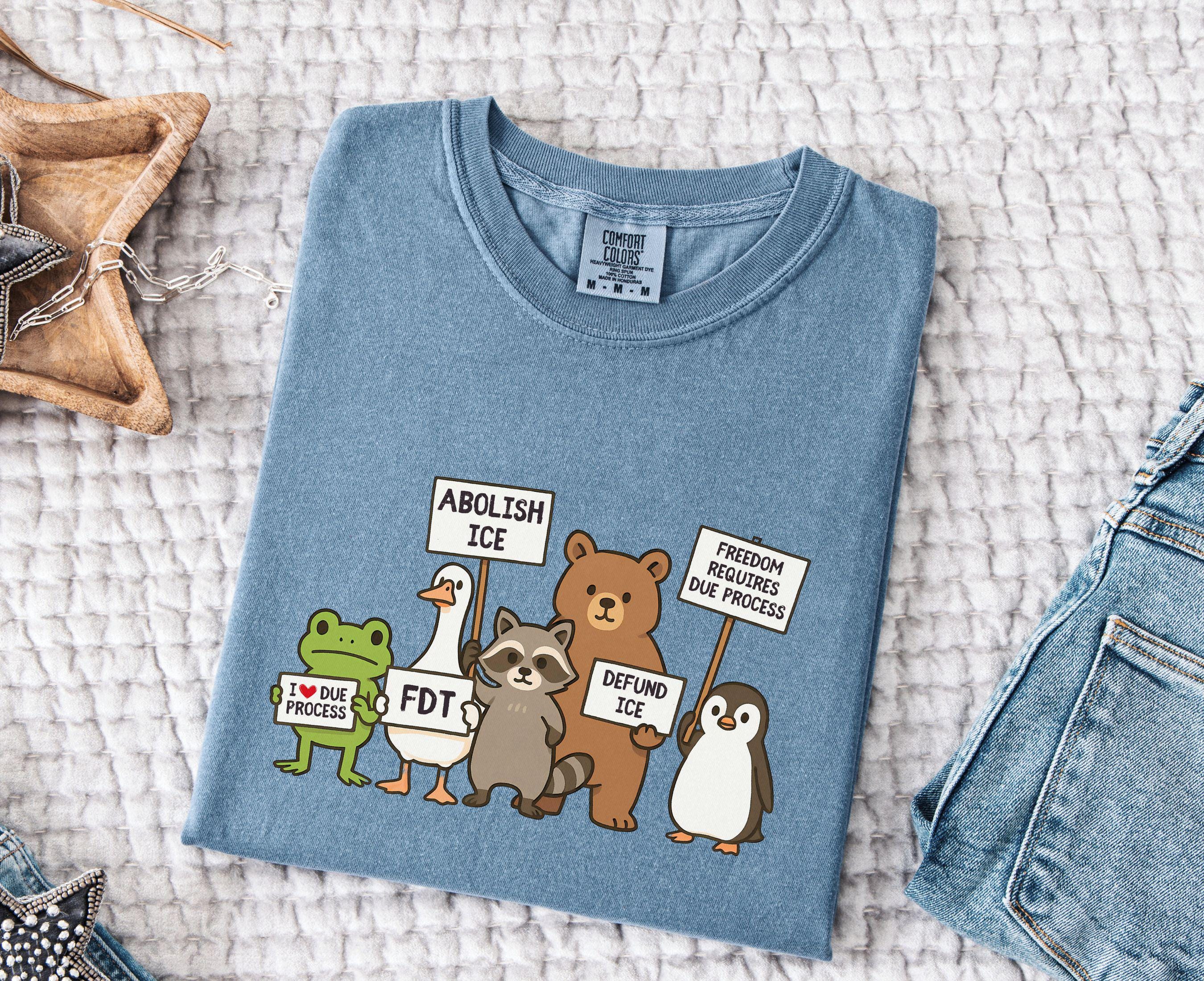 Abolish Ice Goose Comfort Colors Shirt, ICE Out Of LA Protest Shirt, Defund Ice Shirt, Human Rights Tee, Anti Trump Shirt, Pro Immigrants