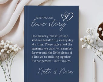 Custom Anniversary Gift for Wife, Personalized Newlywed Love Story Journal, Wedding Git for Couple, Anniversary Keepsake for Spouse