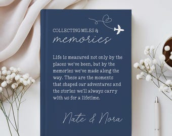 Custom Anniversary Gift for Wife, Personalized Newlywed Travel Journal, Wedding Gift for Couple, Honeymoon Keepsake for Spouse