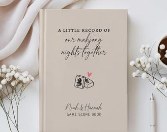 Personalized Mahjong Score Book, Game Night Journal, Card Game Score Keeper, Couples Keeping Score Book, Custom Family Game Night Gift