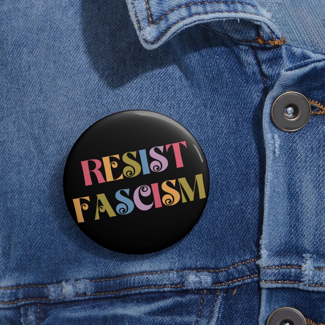 Resist Fascism Button, FDT Anti Trump Button, Protest F*ck Trump Pin ...
